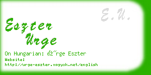 eszter urge business card